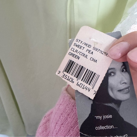 NWT Vtg Josie Natori Deadstock Lace Robe w slip Cottage Fairycore coquette S - Picture 7 of 8